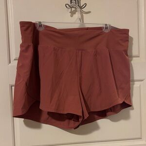 CALIA by Carrie Underwood Rose Brown Skort-Style Athletic Shorts